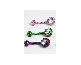Speckled Stainless Steel Banana Barbells with Gem