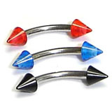 Curved Barbell with Coloured Cone