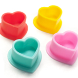 Silicon Heart Ink Cups