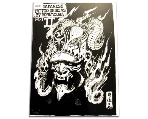 JAPANESE 2 Tattoo Design Black & Grey Flash Book by Horimouja. 