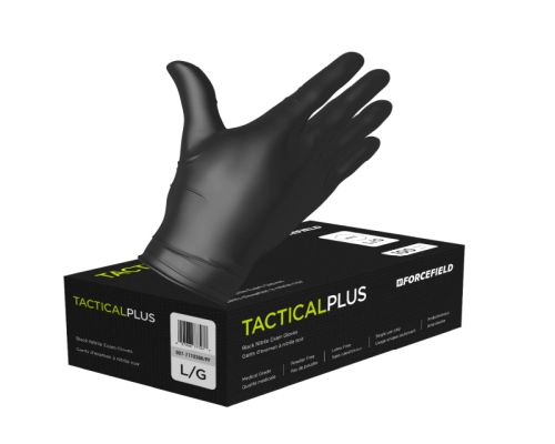Black Nitrile Gloves (Brand: Tactical Plus)